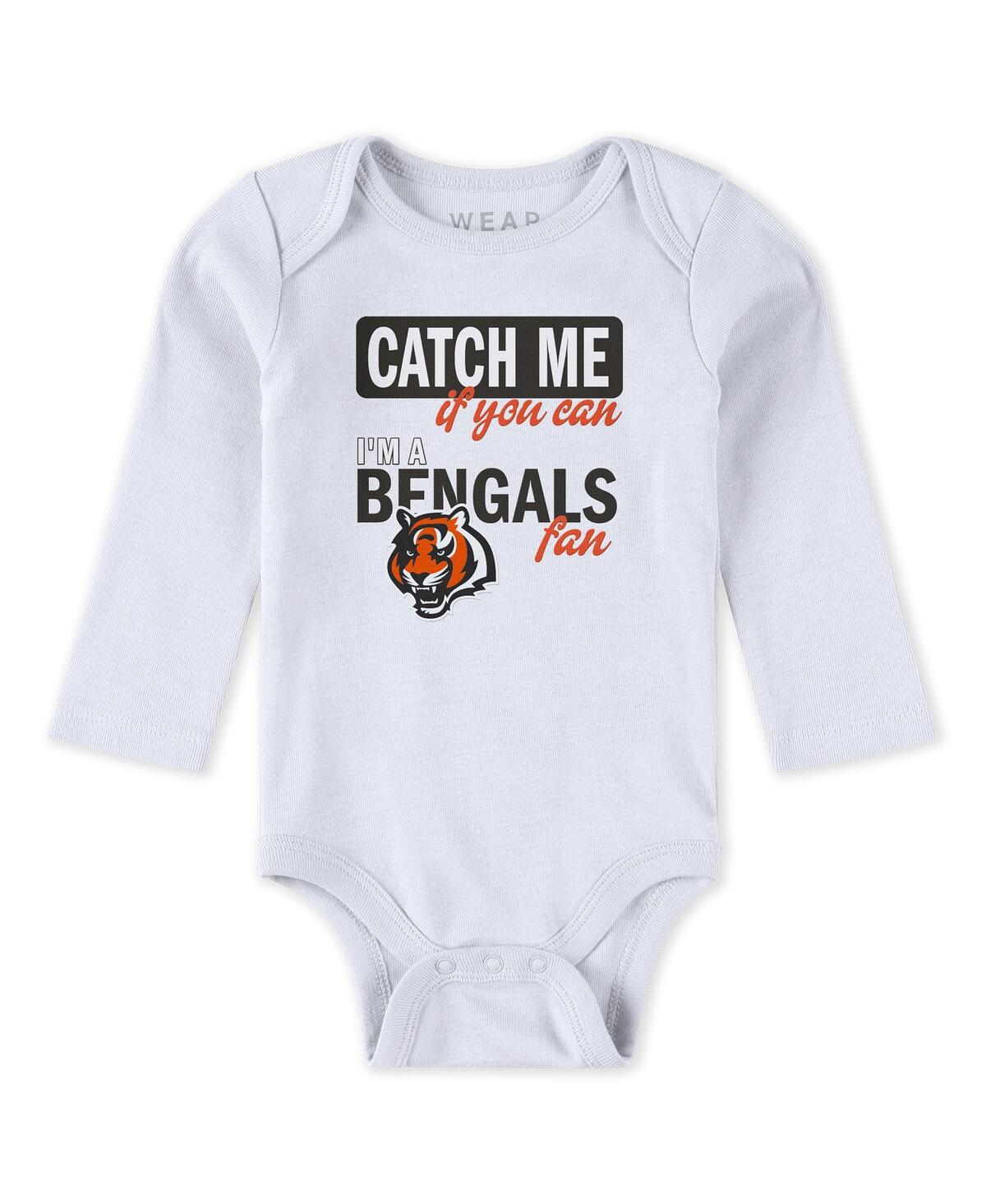Wear by Erin Andrews Baby Boys and Girls Newborn 3-Piece Cincinnati Bengals Turn Me Around Bodysuits Pant Set