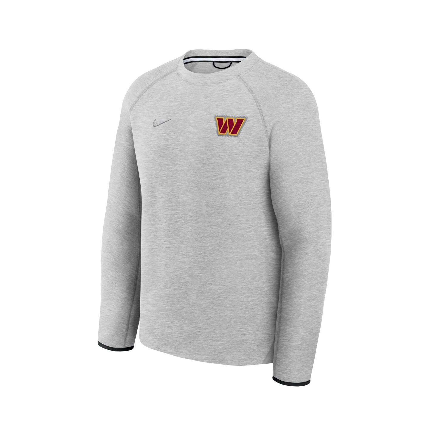 Мужская толстовка Nike Heather Gray Washington Commanders Tech Fleece Raglan — фото 2