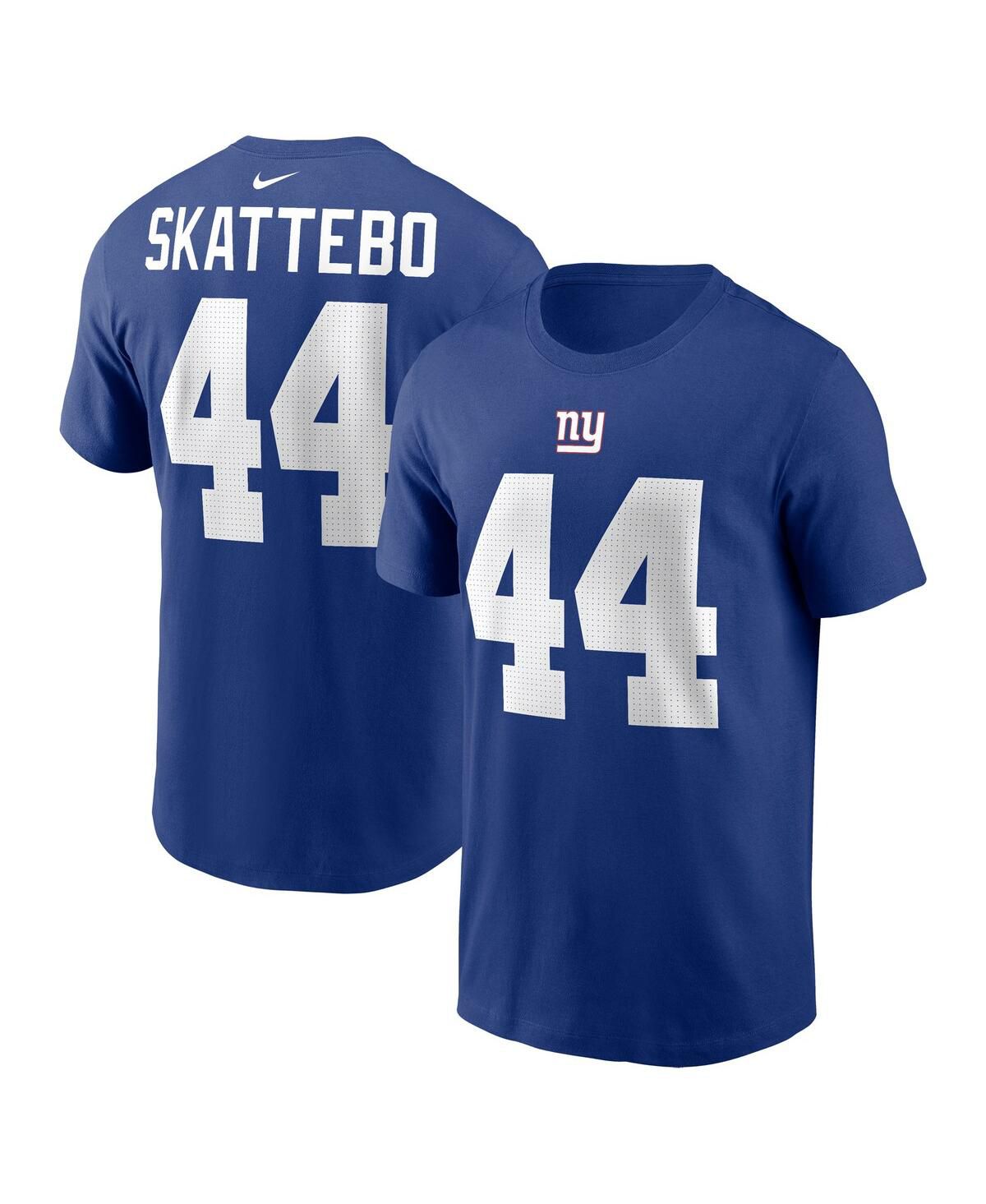 Мужская футболка Cam Skattebo Royal New York Giants с именным номером