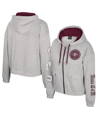 Colosseum - Women's Gray Texas A&M Aggies Alfie Full-Zip Hoodie Jacket