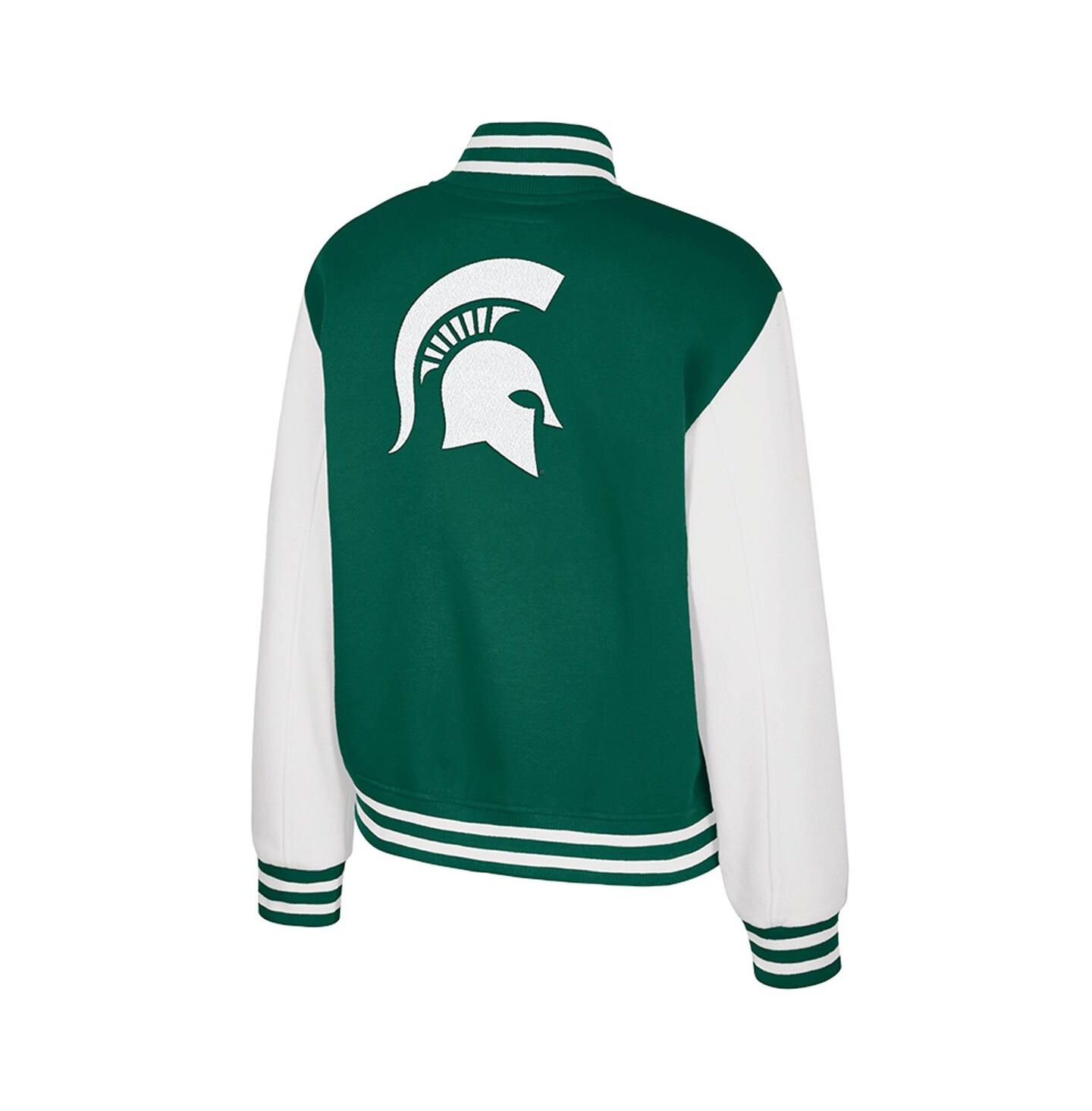 Женская куртка Colosseum Green Michigan State Spartans French Baguette Full Snap Fleece — фото 3