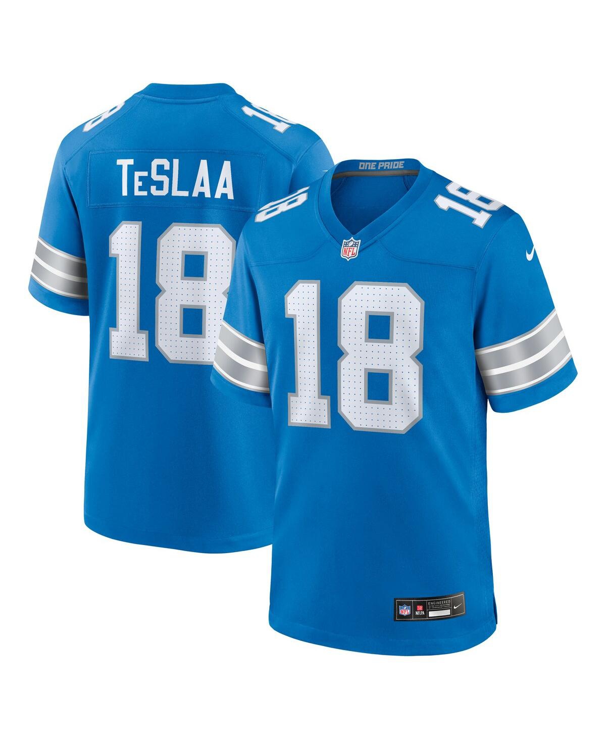 Nike Men's Isaac TeSlaa Blue Detroit Lions Game Player Jersey