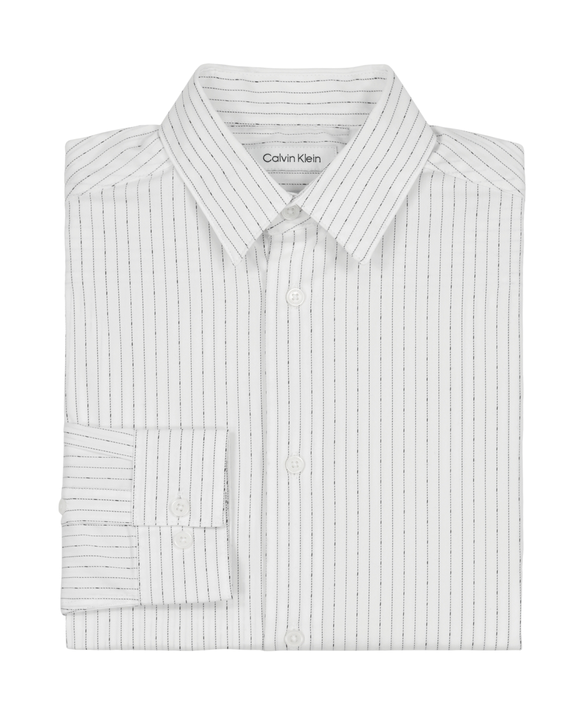 Calvin Klein Boys 8-20 Long-sleeve Dobby Stripe Shirt In White
