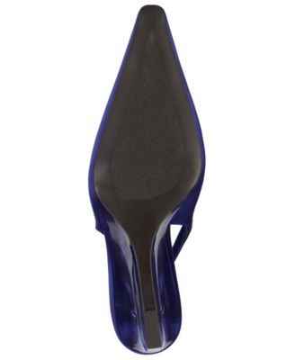 Women's Pay-Me Pointed-Tie Vinyl Wedge Pumps