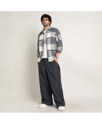 Men's Coin Grey Overlap Buffalo Shirt