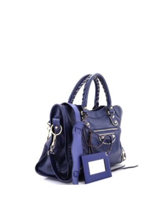 Medium City Classic Metallic Edge Bag Leather