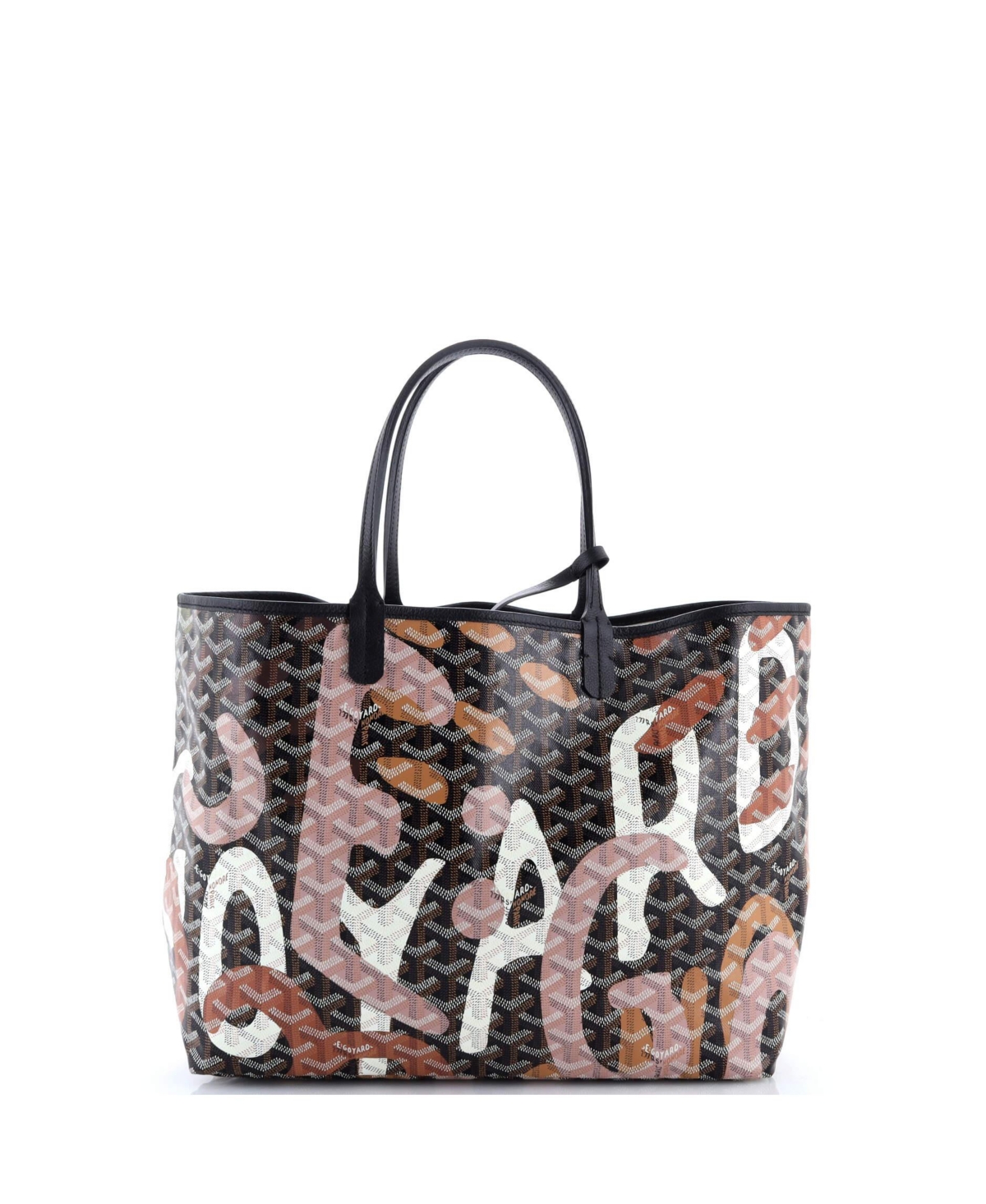 Pre-Owned Goyard Pm Saint Louis Tote Lettres Camouflage Coated Canvas