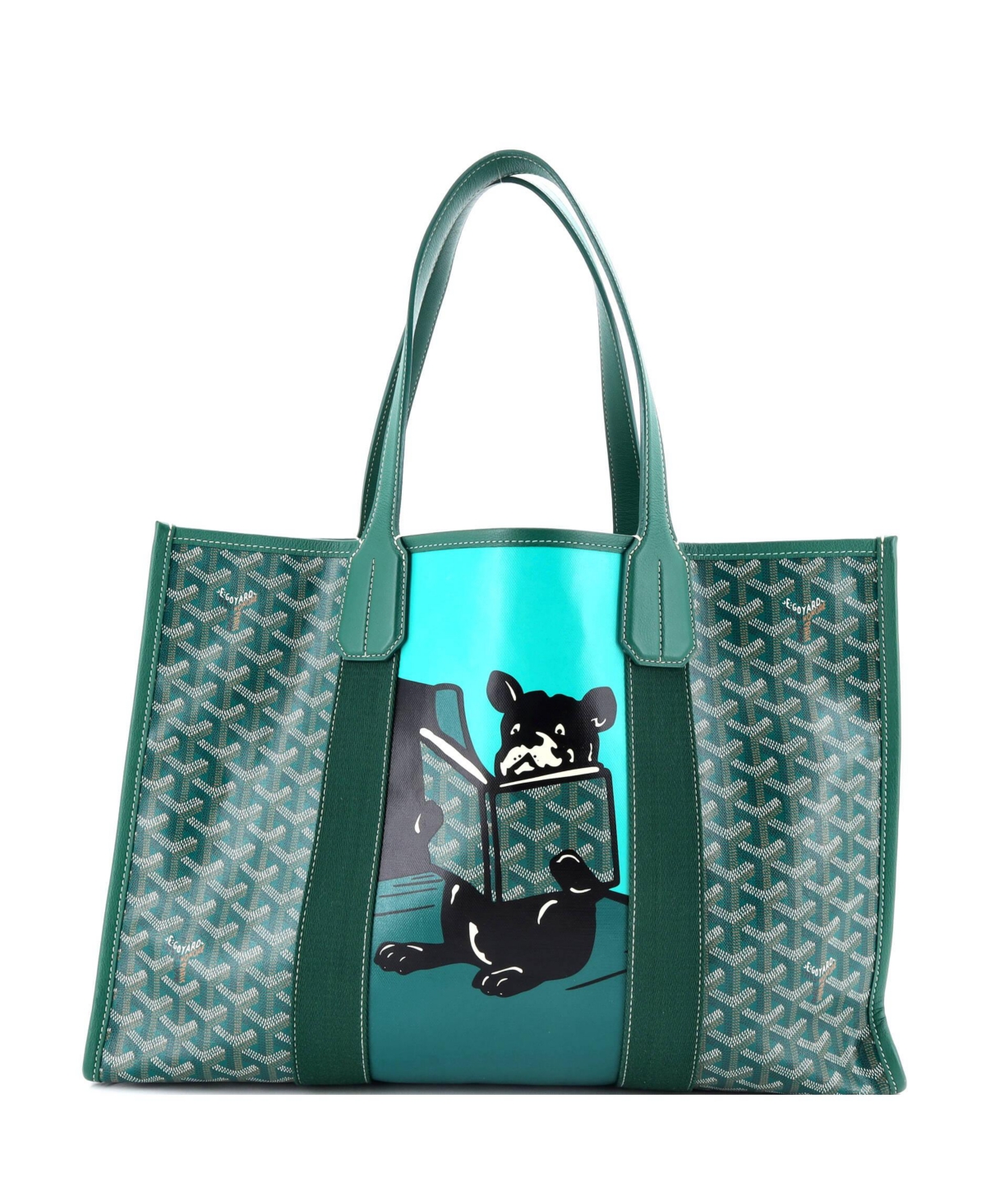 Pre-Owned Goyard Mm Villette Tote Printed Coated Canvas