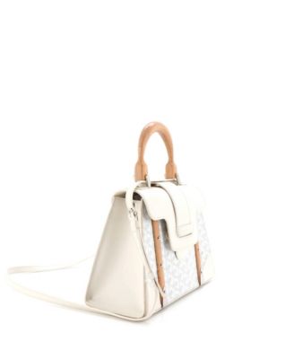 PM Saigon Top Handle Bag Coated Canvas with Leather