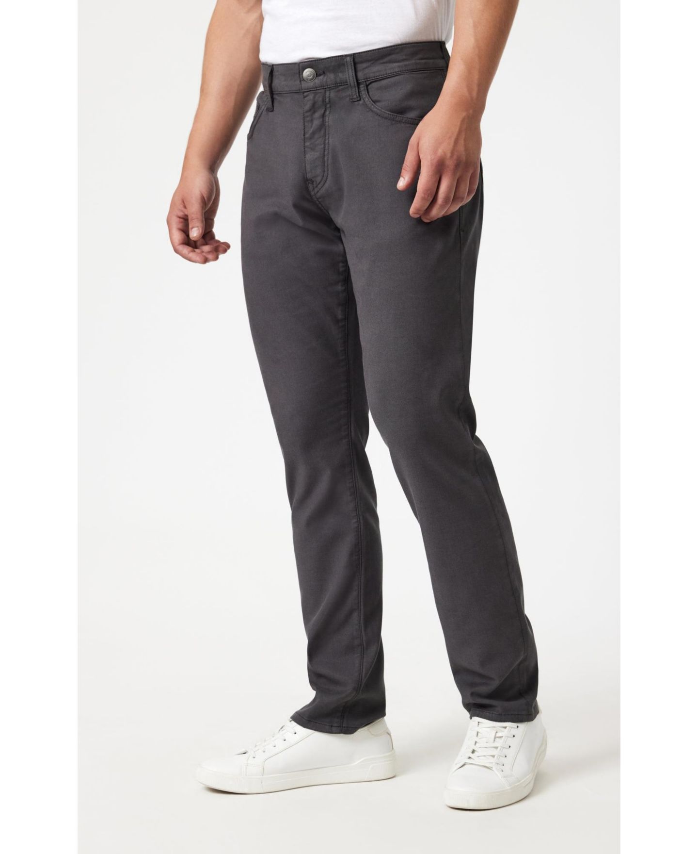 Мужские брюки Mavi Jeans Mavi Jake Slim Leg In Ash Luxe Twill, цвет: Тёмный серый — фото 3