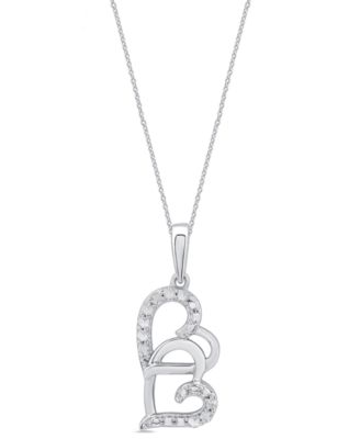 Macy's - Diamond Pendant Necklace (1/10 ct. t.w.) in Sterling Silver