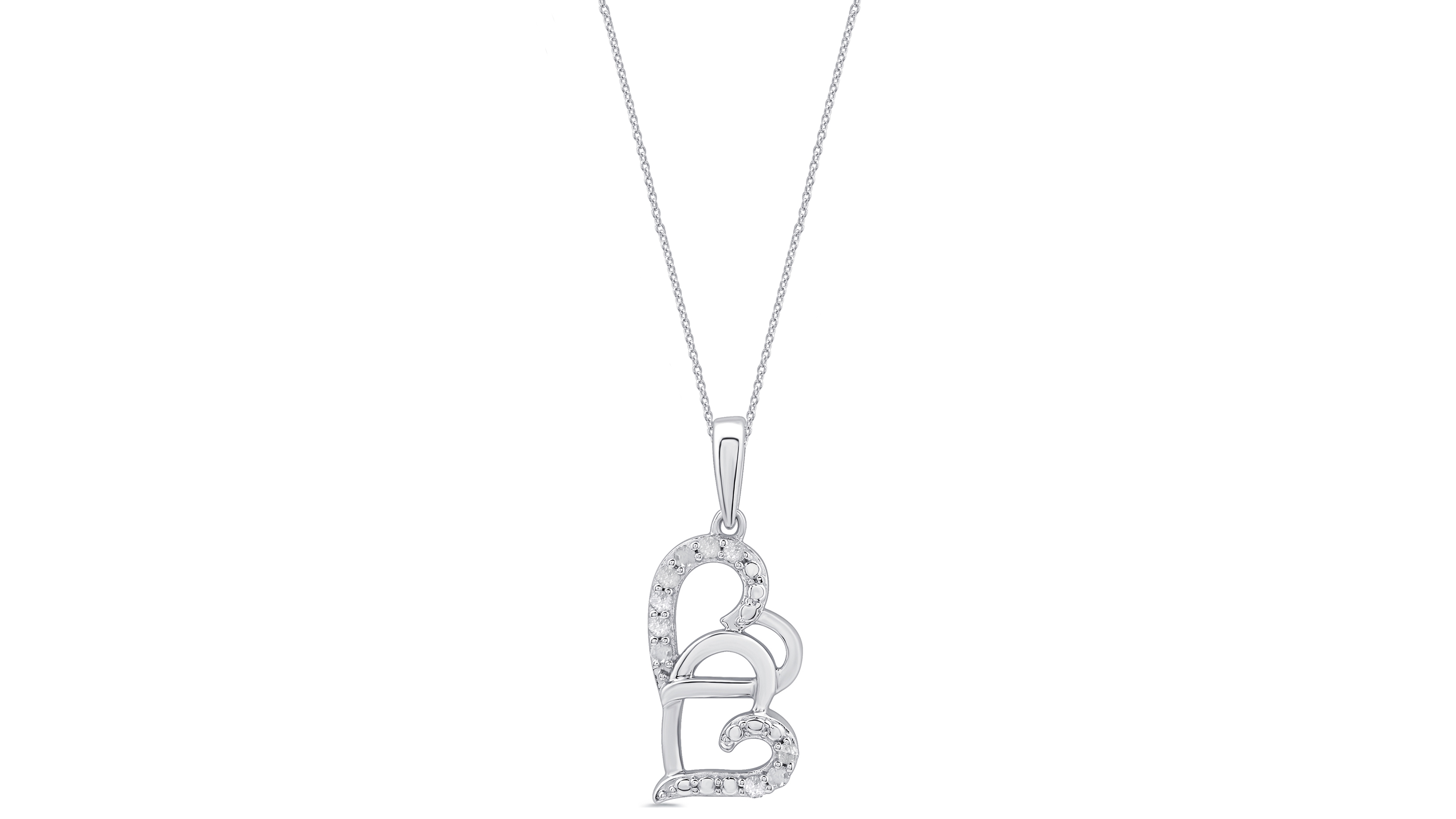 Macy's Diamond Pendant Necklace (1/10 ct. t.w.) in Sterling Silver