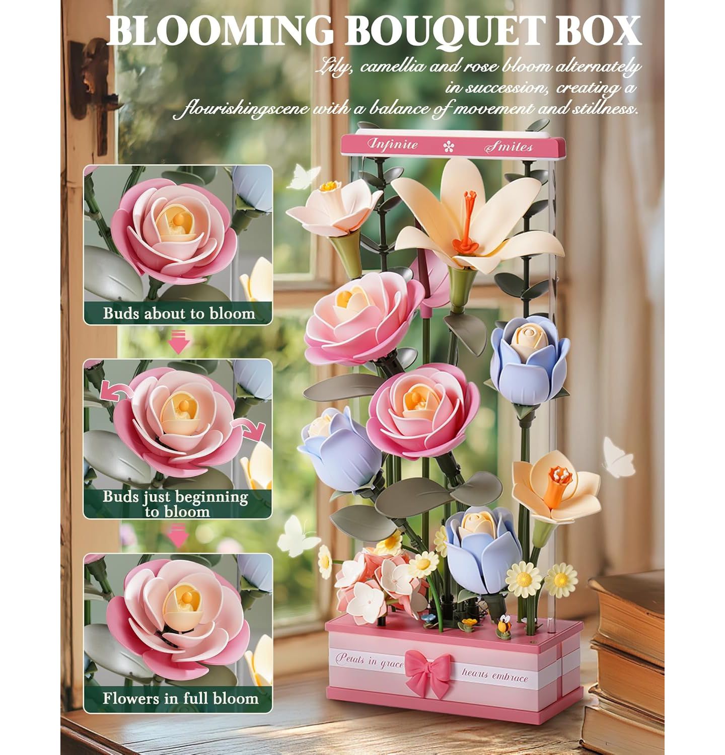 Детские конструкторы Robotime Floral Art Interactive 3D Puzzle, Ages 14+ — фото 3