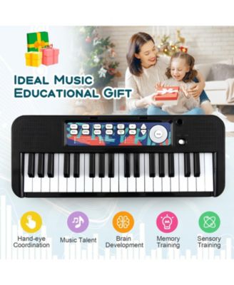 Kids Piano Keyboard 37-Key Kids Toy Keyboard Piano with Microphone for 3+ Kids