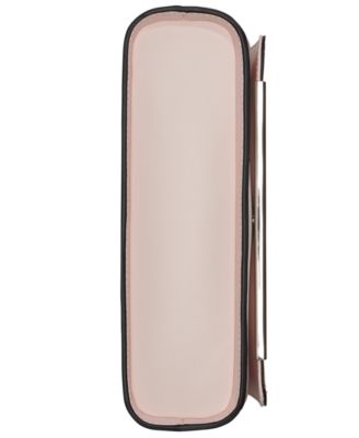 Alia Croc Magnetic Snap Shoulder Bag