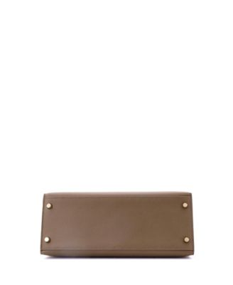 Kelly 28 Handbag Brown Madame with Gold Hardware