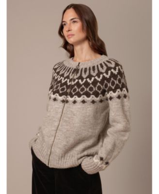 Women's Brit Wool Chevron Yoke Cardi
