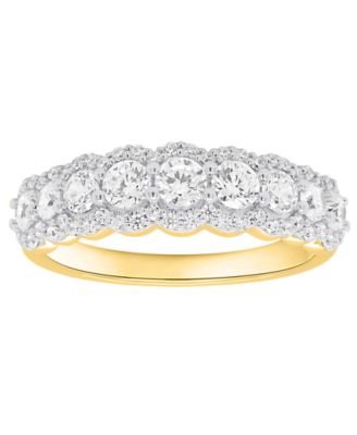Forever Grown Diamonds Diamond Ring (1 ct. t.w.) in 14K Gold Plated Sterling Silver White Rhodium - Gold-Plated Sterling Silver