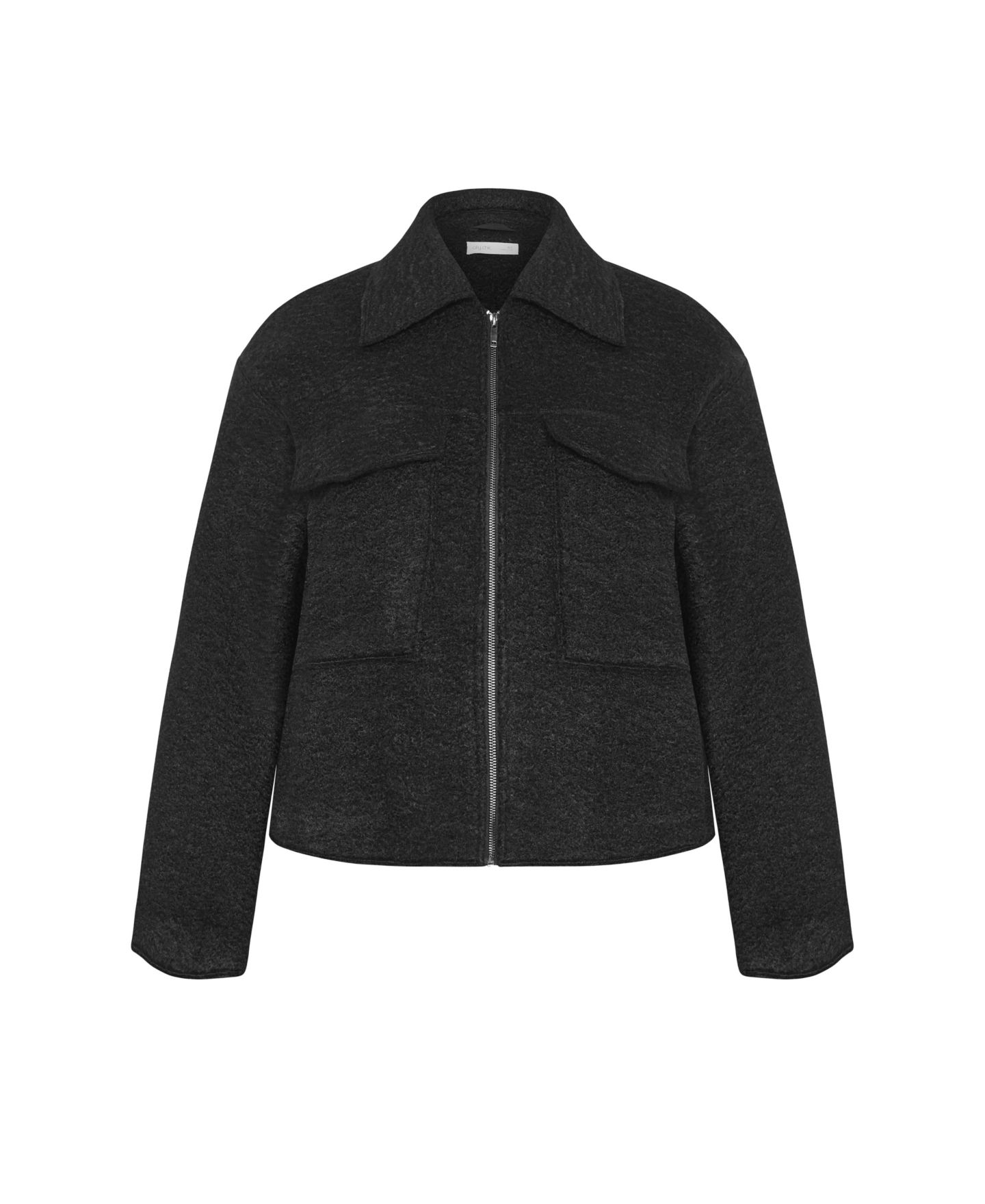 Женская куртка CITY CHIC Plus Size Boucle Zip Front, цвет: Чёрный — фото 4