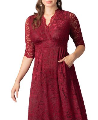 Women's Maria Lace A-Line Evening Gown with Pockets