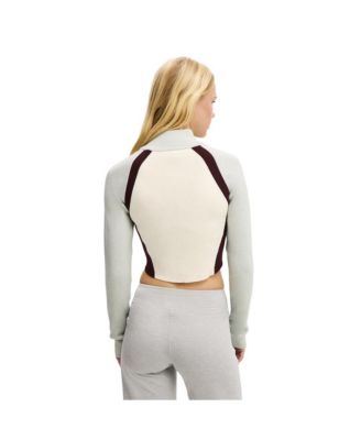 Women's Active Spliced Knit Zip Through