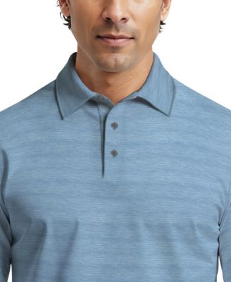 Men's Jaspe Print Long-Sleeve Golf Polo Shirt