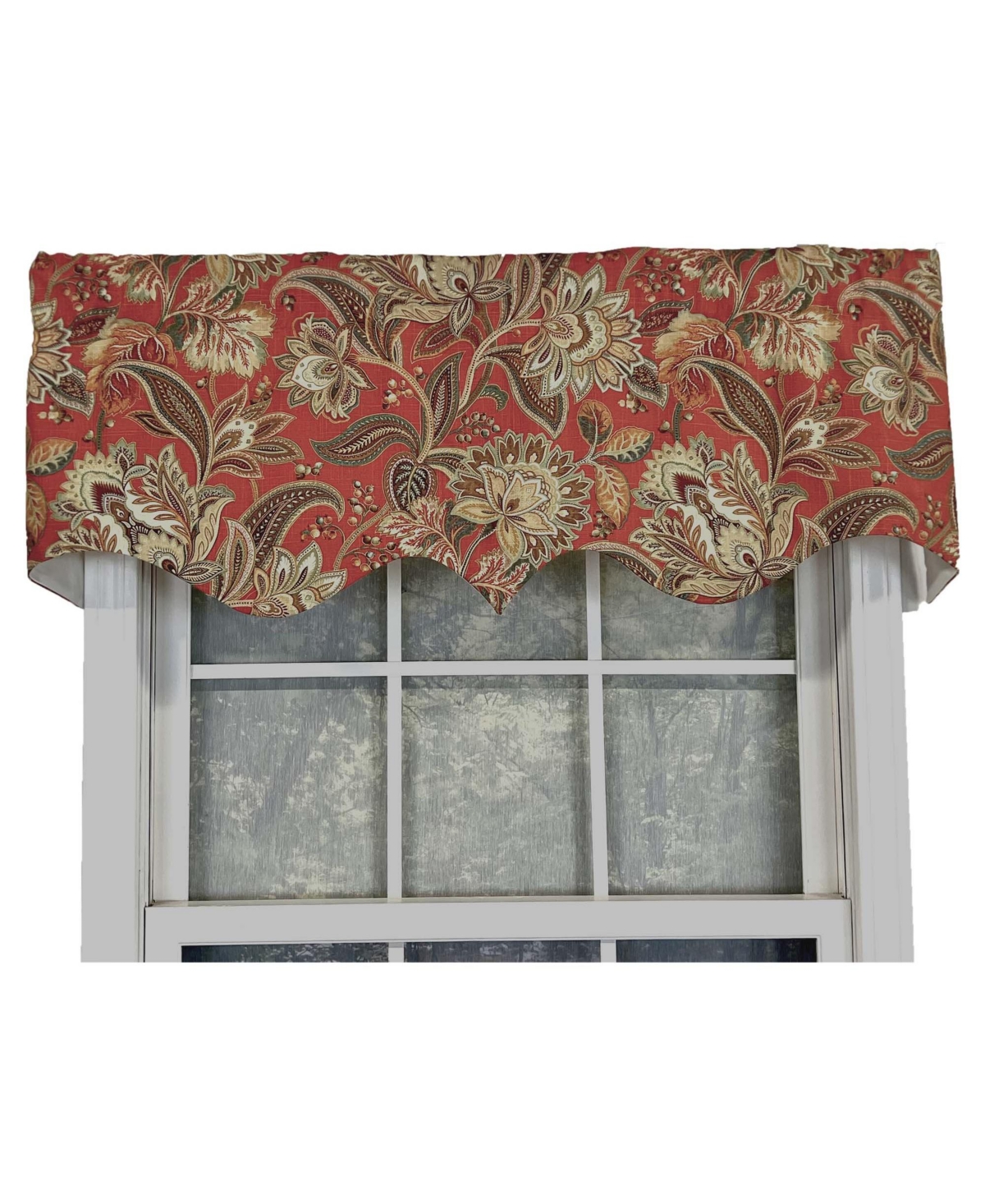 Rlf Home Valdosta Regal Style 3" Rod Pocket Valance 50" x 17" Pompeii by Rlf Home