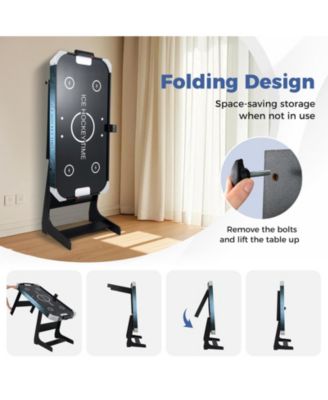 56 Inch Air Hockey Table with Powerful 12V Motor and LED Digital Scoreboard