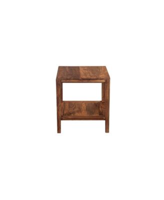 Fall River Solid Sheesham Wood End Table, Natural