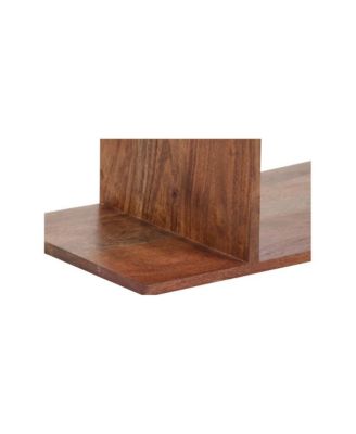 Portola Solid Acacia Wood Bookcase, Brown