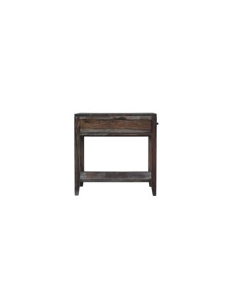 Fall River Solid Sheesham Wood End Table, Natural