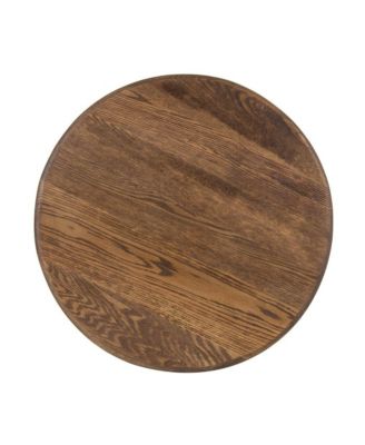 Bixby Solid Red Oak Wood End Table, Brown