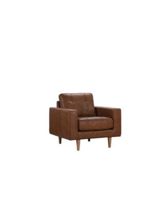Glisan Full-Grain Leather Chair, Brown