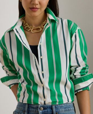 Women's Relaxed Fit Striped Broadcloth Shirt