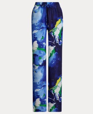 Women's Abstract-Print Wide-Leg Pants
