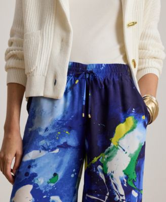 Women's Abstract-Print Wide-Leg Pants