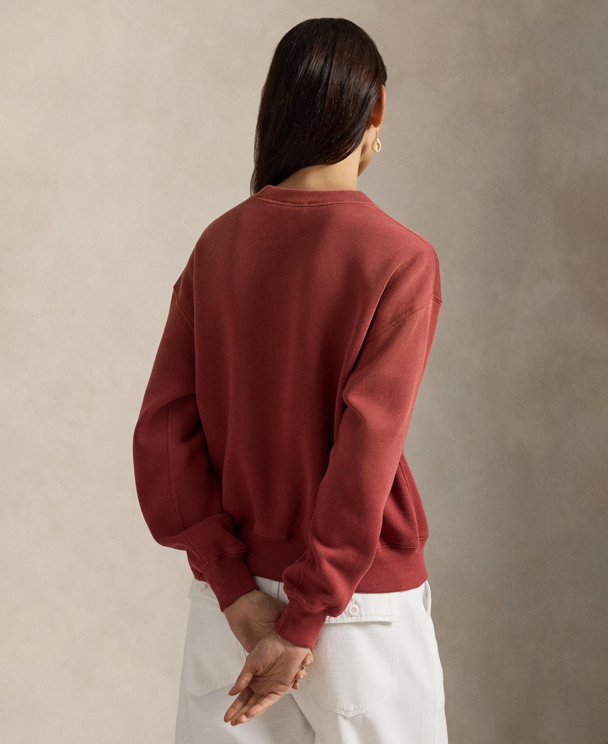 Polo Ralph Lauren Women's Fleece Crewneck Sweatshirt In Red