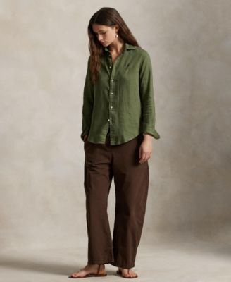 Women's Classic-Fit 100% Linen Shirt