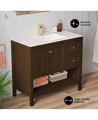 Chateau 36" MDF Freestanding Bathroom Vanity with Sink Top