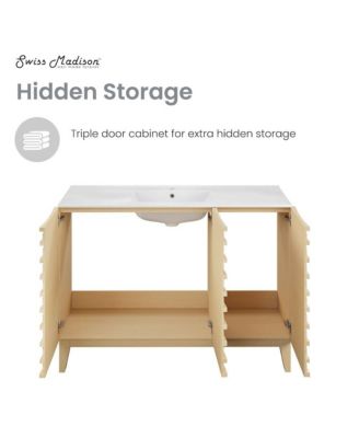 Cascade 48'' Bathroom Vanity in Natural Oak