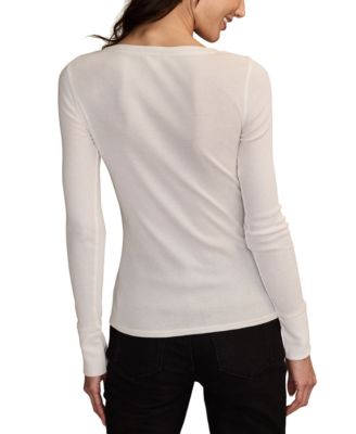 Women's Embellished Long-Sleeve Henley Top