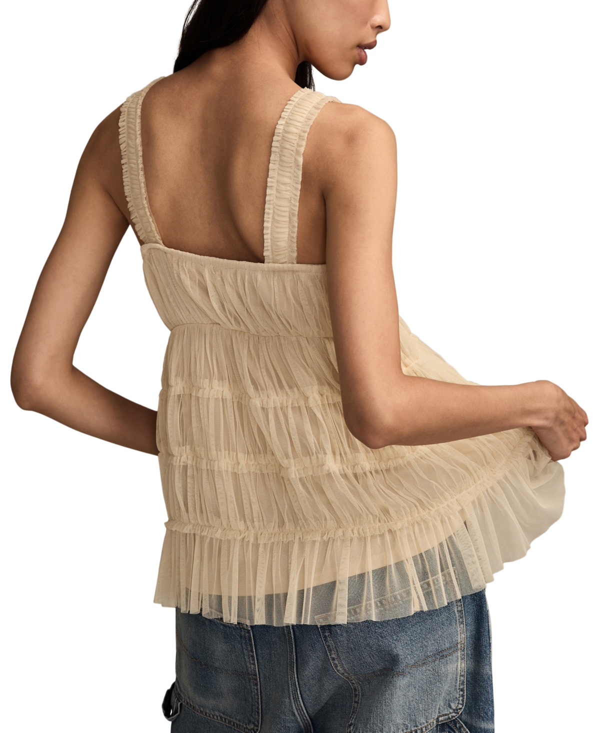 Lucky Brand Women's Tiered Sleeveless Tank Top
