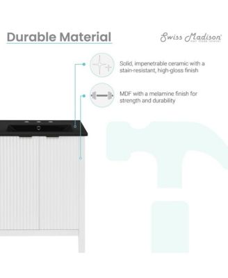 24 in.MDF 3-Hole Ceramic Sink Top Bastille Bathroom Vanity