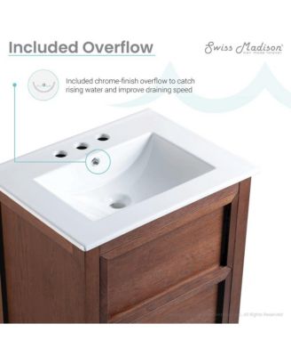 24 in. MDF Nadar 3-Hole Ceramic Sink Top Bathroom Vanity