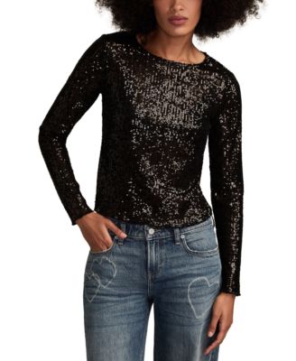 Lucky Brand - Women's Sequin Long-Sleeve Top
