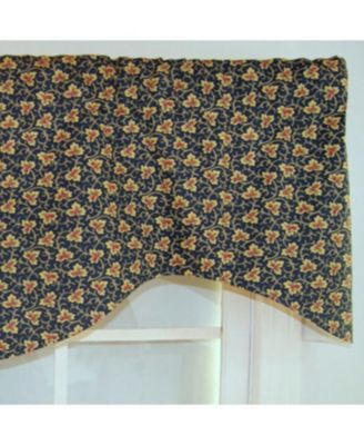 Fenia Cornice 100% Cotton with Fully Lined 3" Rod Pocket Valnance for Windows 50" x 17" Blue