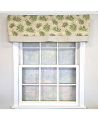 100% Cotton Hawthorn Banded With Poly/Cotton Ivory lining Rod Pocket Valance 50" x 17" Taupe