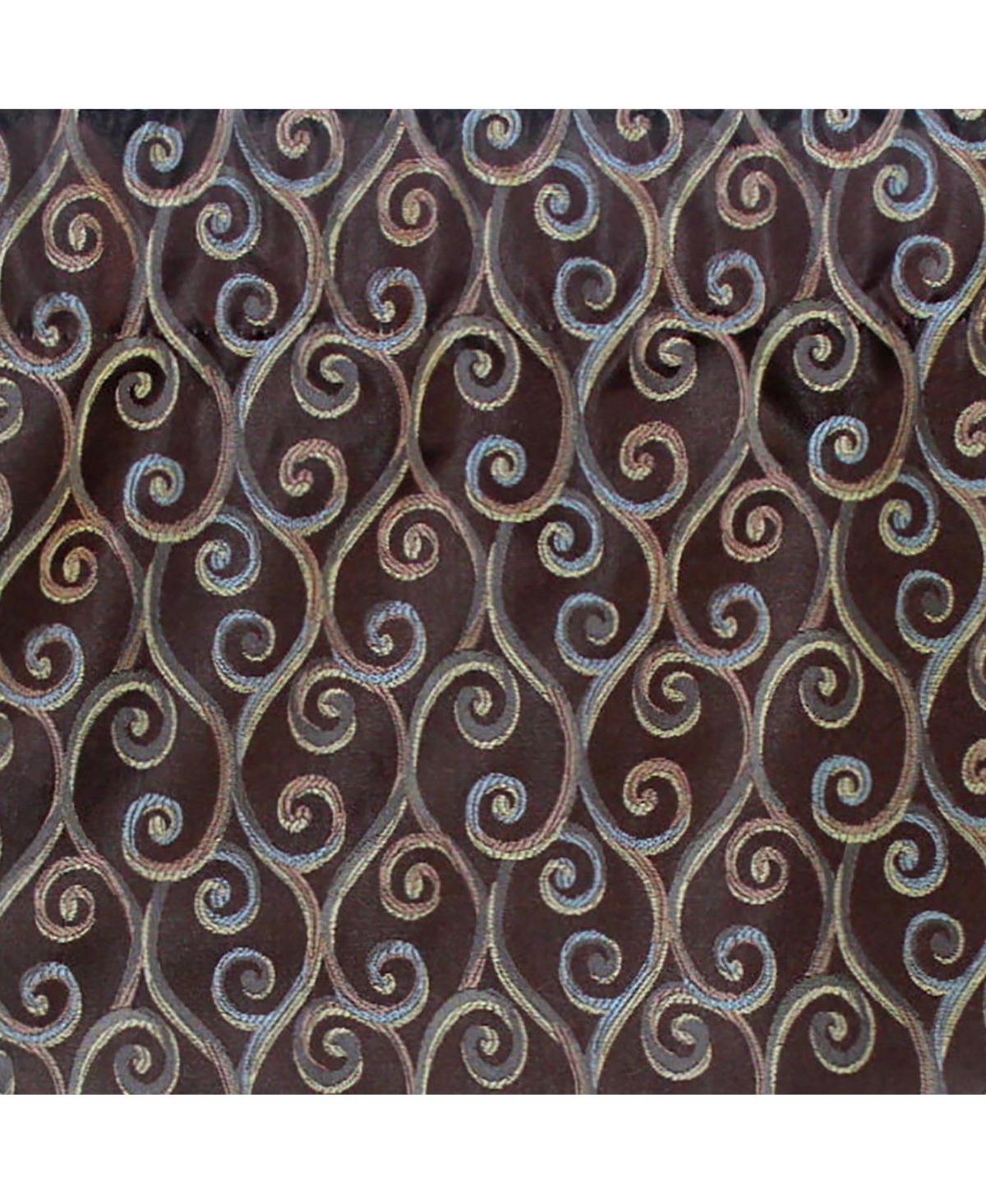 Rlf Home Twine Cornice 100% Cotton with Fully Lined 3" Rod Pocket Valnance for Windows 50" x 17" Cocoa