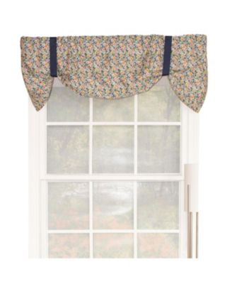 Petite Suspender 100% Cotton with Fully Lined 3" Rod Pocket Valnance for Windows 50" x 17" Multi