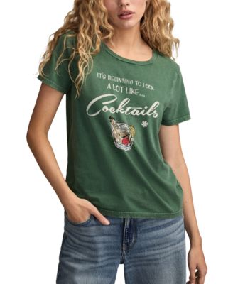 Lucky Brand - Women's Beginning To Look Like Cocktails Classic Crewneck T-Shirt